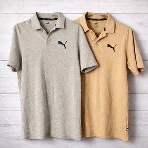 Puma Men's Essentials Polo Collar Shirts Casual Stylish Medium LOT of 2